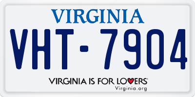 VA license plate VHT7904