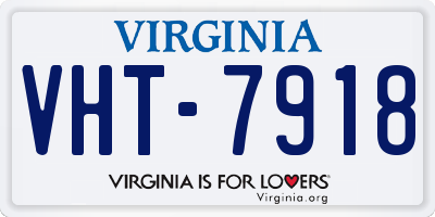 VA license plate VHT7918