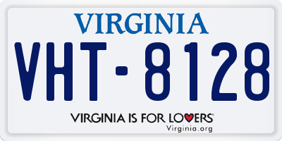 VA license plate VHT8128