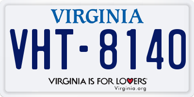 VA license plate VHT8140