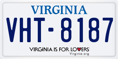 VA license plate VHT8187
