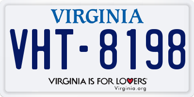 VA license plate VHT8198