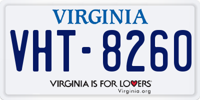 VA license plate VHT8260