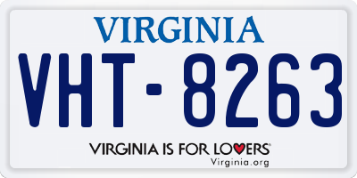 VA license plate VHT8263