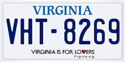 VA license plate VHT8269