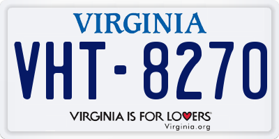 VA license plate VHT8270