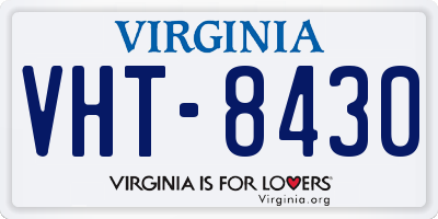 VA license plate VHT8430