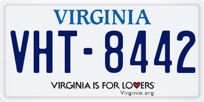 VA license plate VHT8442