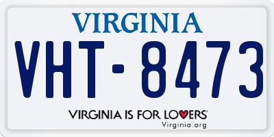VA license plate VHT8473