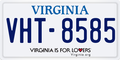 VA license plate VHT8585