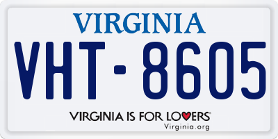 VA license plate VHT8605