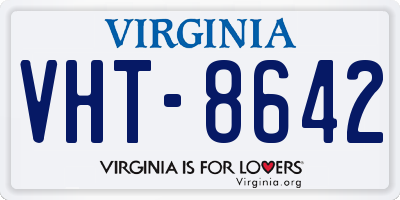 VA license plate VHT8642