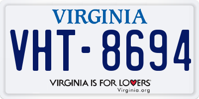 VA license plate VHT8694