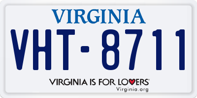 VA license plate VHT8711