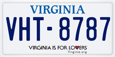 VA license plate VHT8787