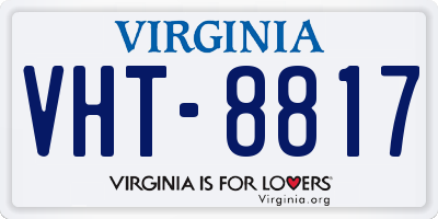 VA license plate VHT8817