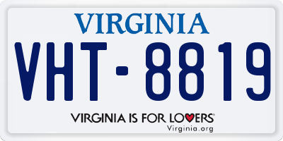 VA license plate VHT8819