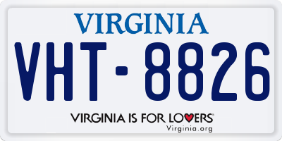 VA license plate VHT8826