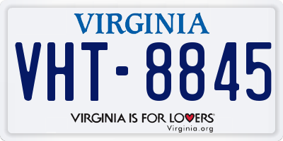 VA license plate VHT8845