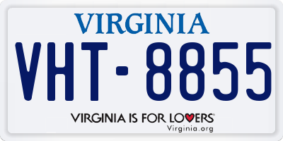 VA license plate VHT8855