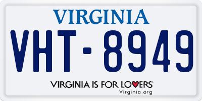 VA license plate VHT8949