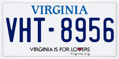 VA license plate VHT8956