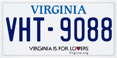 VA license plate VHT9088