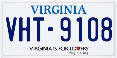 VA license plate VHT9108
