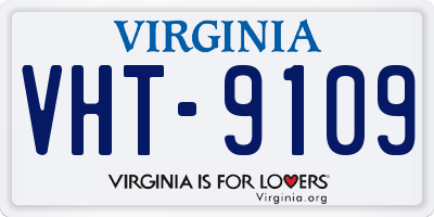 VA license plate VHT9109
