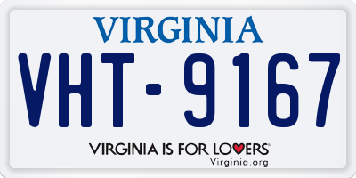 VA license plate VHT9167