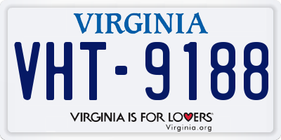 VA license plate VHT9188