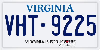 VA license plate VHT9225