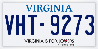 VA license plate VHT9273