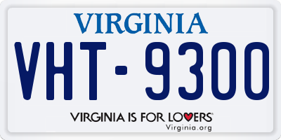 VA license plate VHT9300