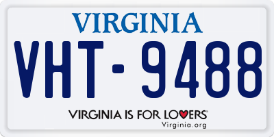 VA license plate VHT9488