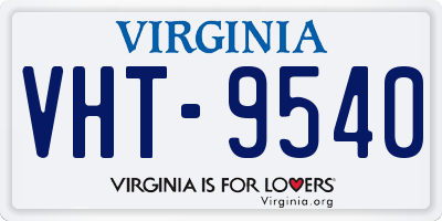VA license plate VHT9540