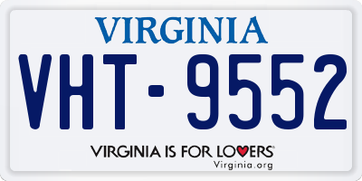 VA license plate VHT9552