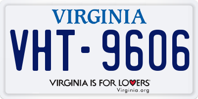 VA license plate VHT9606