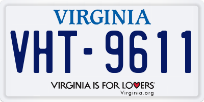 VA license plate VHT9611
