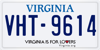 VA license plate VHT9614