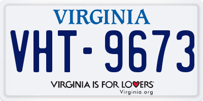 VA license plate VHT9673