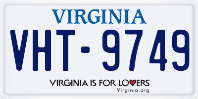 VA license plate VHT9749