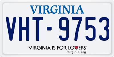 VA license plate VHT9753