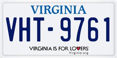 VA license plate VHT9761