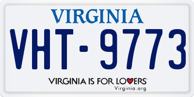 VA license plate VHT9773