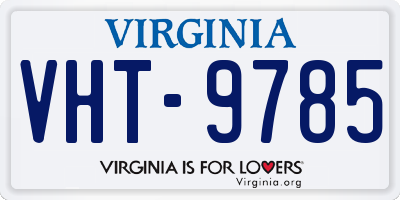 VA license plate VHT9785