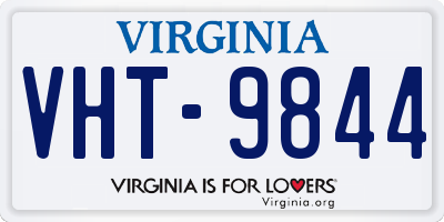 VA license plate VHT9844