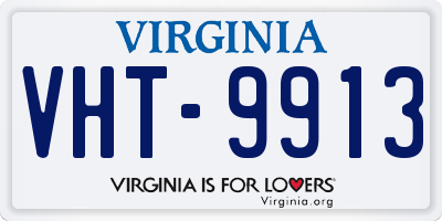 VA license plate VHT9913