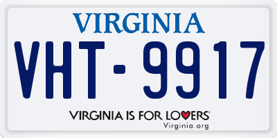 VA license plate VHT9917