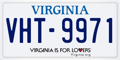 VA license plate VHT9971